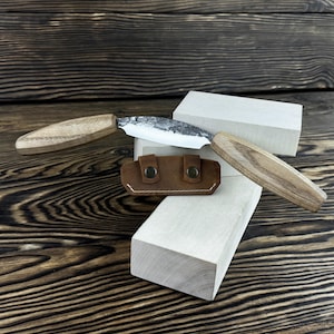 Hand-Forged Drawknife. Carbon Steel Blade. Ergonomic Ash Handle. Woodworking and Carpentry Shaving Tool. Gift for Woodworker or Beginner.