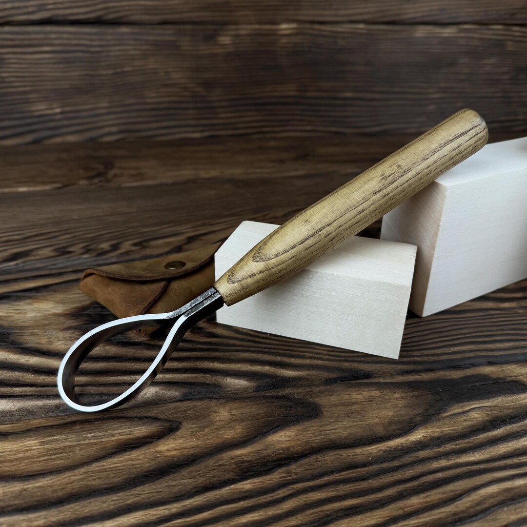 Hand Forged Spoon Carving Scorp Knife. Wood Carving Knife With Round ...