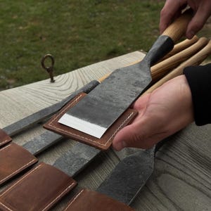 Hand-forged Timber Slick Chisel Set – 5 Pcs. Carbon Steel Blades ...
