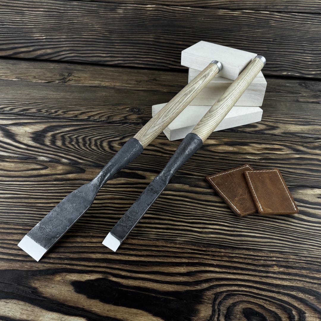 Hand-forged Slick Chisel Set 2 Pcs. Woodworking Tool. Carbon Steel ...