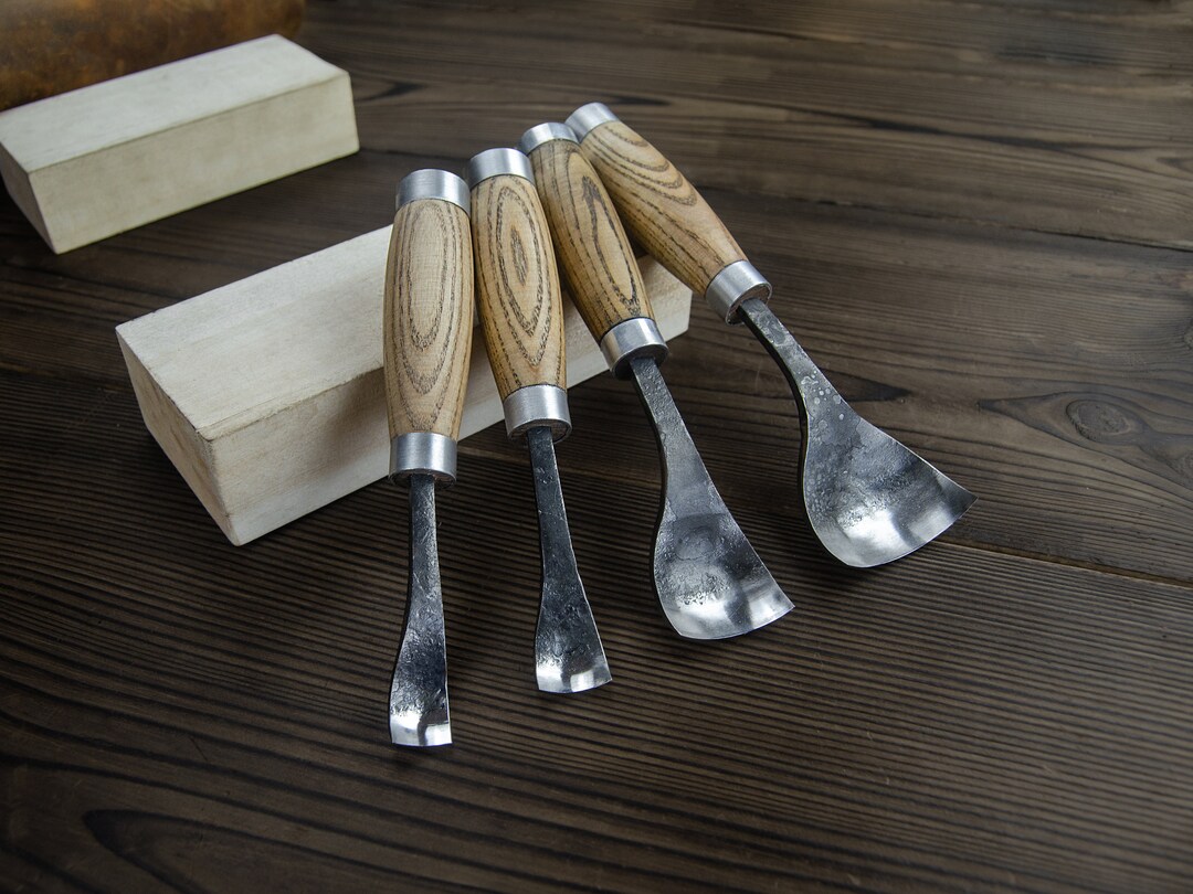 Spoon Bent Gouges. Hand Forged Bent Gouges. Spoon Carving Gouges. Wood ...