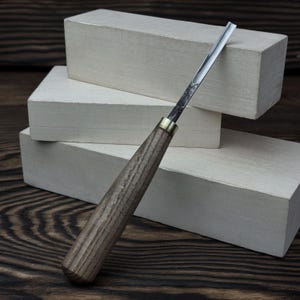 Straight Hand-Forged Gouge. Woodworking Tools. Ash Handle. Carbon Steel Blade. Fine Shaping Tool with Leather Sheath. Gift for Woodcarver.