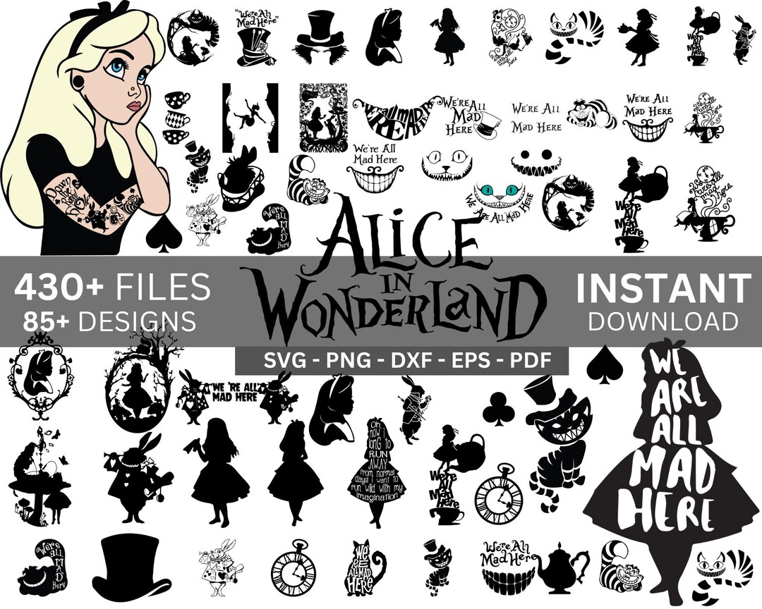 Alice in Wonderland SVG Bundle, Princess Svg & Png Files for Cricut ...