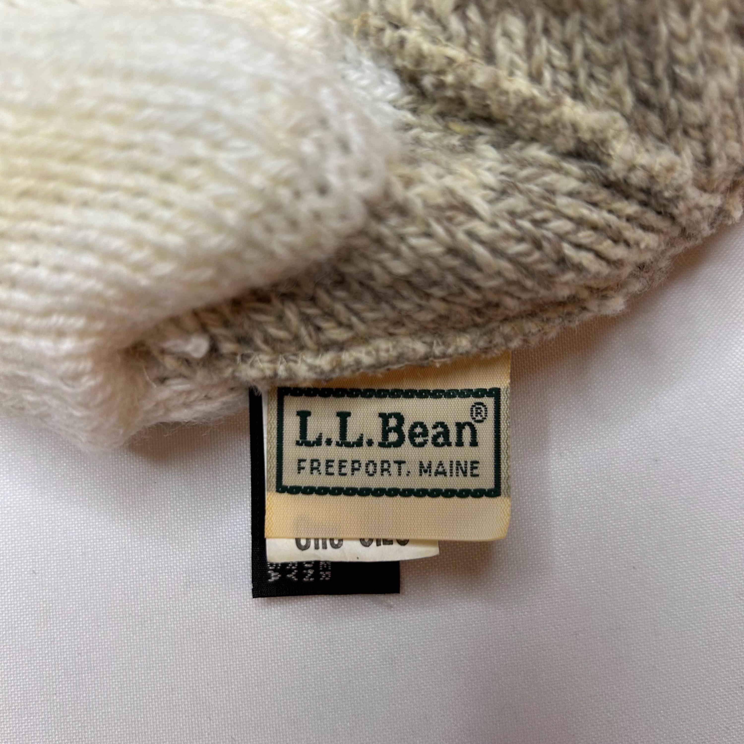 Vintage 1980s Llbean Wool Beanie and Mittens SET *5/2 Price 