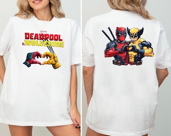 Camiseta Deadpool Wolverine Besties, Camiseta de Super-Herói, Camiseta de Anti-Herói, Camiseta, Camiseta de Férias
