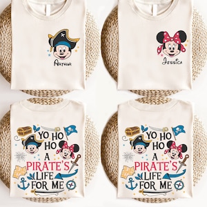 Pirate Cruise Shirt, Mickey and Minnie Pirate Sweatshirt, Yo Ho Ho Pirate's Life For Me Tee, Couple Caribbean Cruising Trip Gift Tee