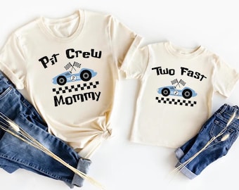 Two Fast Pit Crew Birthday Shirt, Car Race Birthday Shirt, Two Fast 2nd Birthday Shirt, Birthday Boy Shirt, Family First Birthday Party Tee