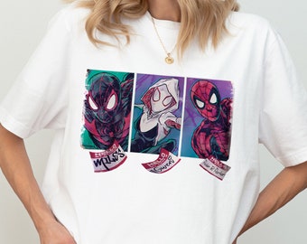 Camiseta de Spidey y sus amigos de Disney, camiseta de Ghost Spider, camiseta de Spider-Gwen, camiseta infantil de Spider-Man, camiseta de vacaciones familiares en Disneyland
