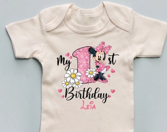 My First Minnie Birthday Girl Toddler, Custom  Toddler Birthday Tee, land Kid Birthday Shirt, WDW Birthday Girl Family Tee