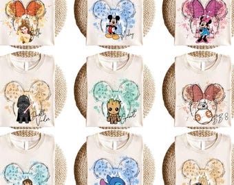 Disney alle Charaktere Shirt, Mickey Freunde Shirt, Toy Story Shirt, Star Wars Shirt, Disney Prinzessinnen Shirt, Disneyland Familie Passendes Shirt