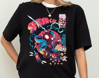 Disney Spider-Cat Shirt, Boys Spiderman T-Shirt, Kids Superhero Shirts, Disney World Spiderverse Shirts, Disneyland Spiderman Fandom Shirt