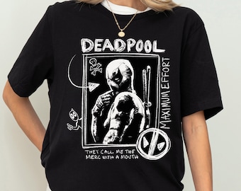 Camiseta do Deadpool, Camiseta, Camiseta de Super-Herói, Camiseta de Anti-Herói, Camiseta de Fã do Deadpool, Camiseta para Férias em Terra