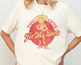 vintage chemise Jessie Toy Story, chemise Cowgirls Disney, chemise Disneyland Pixar, chemise trop mignonne pour mes bottes, chemise voyage Disney Western Girls
