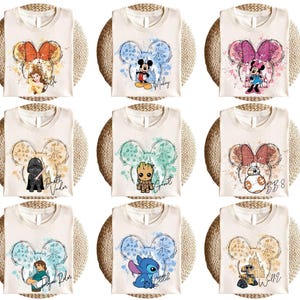 Full Characters Shirt, Mickey Friends Shirt,  Shirt,  Shirt,  Princess Shirt, land Family Matching Tee