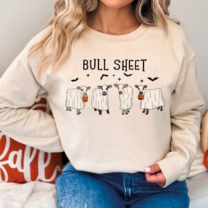 Bull Sheet Halloween Shirt, Halloween Ghost Cows Shirt, Cow Western Halloween Shirt, Halloween Pumpkin Shirt, Spooky Season Sweatshirt
