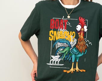 Hei Hei-shirt, grappig Moana-kipshirt, Hei Hei-bootsnack-T-shirt, land Moana Rooster-T-shirt, vakantieshirt, WDW grappig cadeau