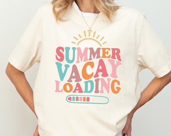 Camisa de carga de vacaciones de verano, camisa de viaje a la playa, camisa de viaje de vacaciones, camisa de modo vacación, camisa de vacaciones de verano, camisa a juego con compañeros de clase