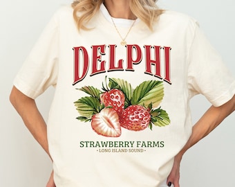 Shirt Delphi Strawberry Farms, shirt boekenliefhebber, shirt Percy Jackson de Olympiërs, leesgrage shirt, shirt boekenwurm, shirt Griekse mythologie