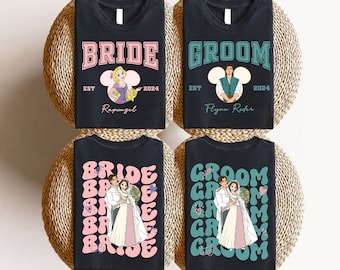 Rapunzel Bride Shirt, Flynn Rider Groom Shirt, Custom land Bachelorette Party Sweater,  Tangled Bridal Party Shirt