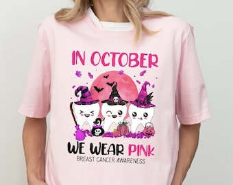 In October We Wear Pink Shirt, Dental Breast Cancer Awareness Shirts, Funny Halloween Shirt, Cancer Support Sweatshirt, Dentist Support Tee