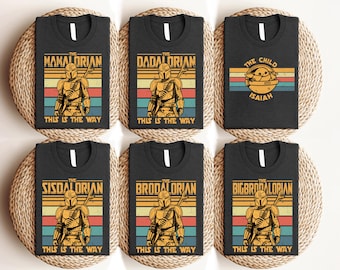 Star Wars Mandalorian Family Shirt, This is The Way Matching T-shirt, Dadalorian &Newborn Tee, Disney Star Wars Trip Sweatshirt
