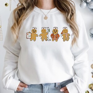 Nurse Christmas Sweetshirt, Ginger Bread Nursing Shirt, Funny Cookies Xmas T-shirt, Emergency Xmas Vibes Tee, Xmas Medical Staff Gift Hoodie