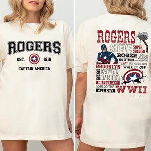 Rogers Captain America Shirt, Superhero Fan T-shirt, Steve Rogers 1918 Tee, Avengers Team Trip Sweatshirt, Brooklyn Hero Movie Crewneck
