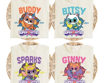 Custom Super Kitties Shirt, Disney Ginny Bitsy Buddy Cat T-shirt, Disneyland Cats Tee, Super Kitties Matching Sweatshirt, Disney Kids Shirt
