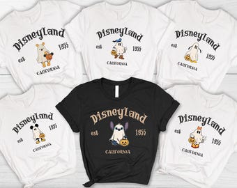 Disneyland California Halloween Shirt, Disney Ghost Shirt, Mickey Horror Travel Tee, Minnie And Mickey Ghost Tee, Stitch Ghost Tee