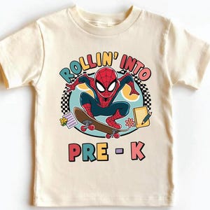 Rollin Into Pre-K School Shirt, Disney Marvel Spiderman School Shirt, First Day Of School Shirt, Back to School Shirt, School Kids Shirt