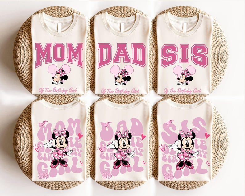 Custom Minnie Mouse Birthday Girl Shirt, Disney Birthday Toddler T-shirt, Disneyland Daughter Birthday Tee, Disney Girls Birthday Trip Sweatshirt