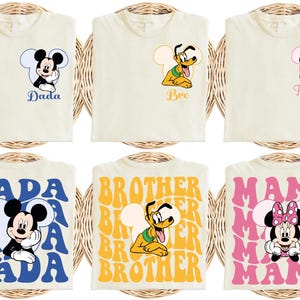 Disney Mickey & Friends Family Shirt, Custom Mama And Dada Matching T-Shirt, Family Vacation Tee, Disneyland Goofy Donald Sweatshirt,