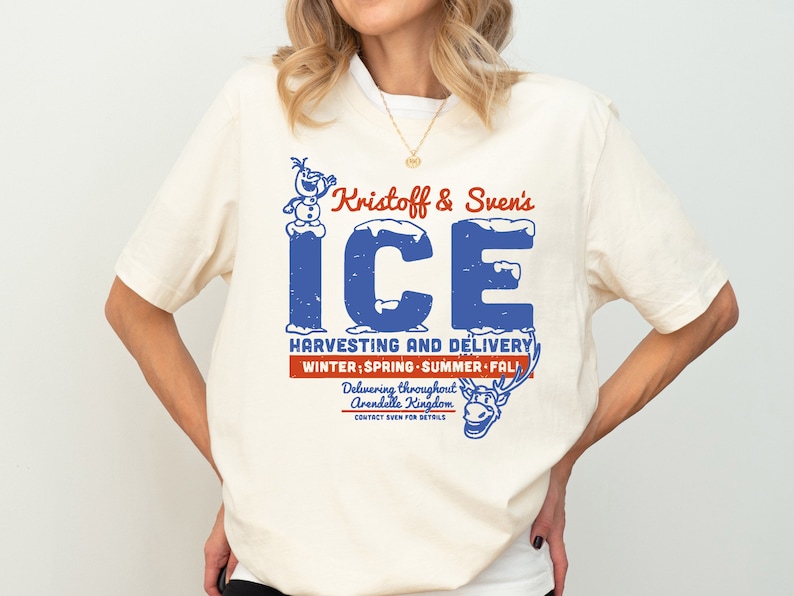 Disney Frozen Kristoff Sven's Ice Shirt, Olaf Arendelle Kingdom Shirt, Harvesting And Delivery Tee, Disneyland Trip Shirt, Disney Frozen Tee