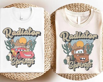 Radiator Springs Shirt, Cars Matching T-shirt, Tow Mater Tee, Lightening McQueen Sweatshirt, Vacation Pixar Car Crewneck, land Cars Trip Tee