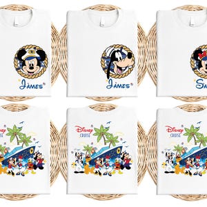 Mickey Freunde Kreuzfahrt benutzerdefiniertes Shirt, Disney Abenteuer Shirt, persönliches Familien Urlaub T-Shirt, Disney Goofy Hund Kreuzfahrt Shirt, BTW Bootsreise T-Shirt