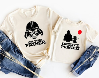 I am Your Father Daddy's Little Princess Shirt, Fathers Day T-shirt, Dad and Daughter Sweatshirt, Darth Vader Crewneck, Princess Leia Shirt
