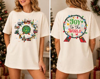 Epcot Joy to the World T-shirt, Epcot Christmas Hoodie, Merry Christmas Party Sweatshirt