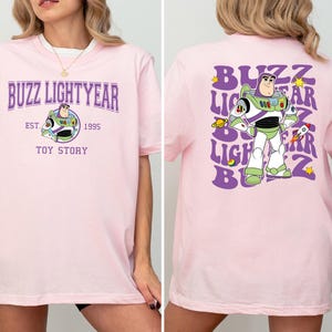 Pixar Buzz Lightyear Shirt, Space Ranger T-shirt, Cartoon Character Tee, Galaxy Vacation Sweatshirt, land To Infinity And Beyond Crewneck