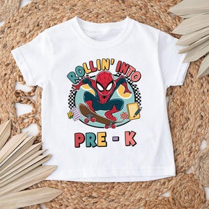 Rollin Into Pre-K School Shirt, Disney Marvel Spiderman School Shirt, First Day Of School Shirt, Back to School Shirt, School Kids Shirt