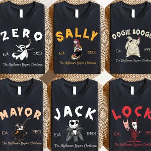 Nightmare Before Christmas-shirt, Halloween-shirt, Jack Skellington Sally Zero Dog Oogie Boogie Lock Shock-shirt, shirt Spooky Season, shirt Spooky Season