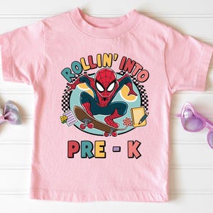 Rollin Into Pre-K School Shirt, Disney Marvel Spiderman School Shirt, First Day Of School Shirt, Back to School Shirt, School Kids Shirt