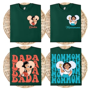 Disney Mickey & Friends Family Shirt, Custom Mama And Dada Matching T-Shirt, Family Vacation Tee, Disneyland Goofy Donald Sweatshirt