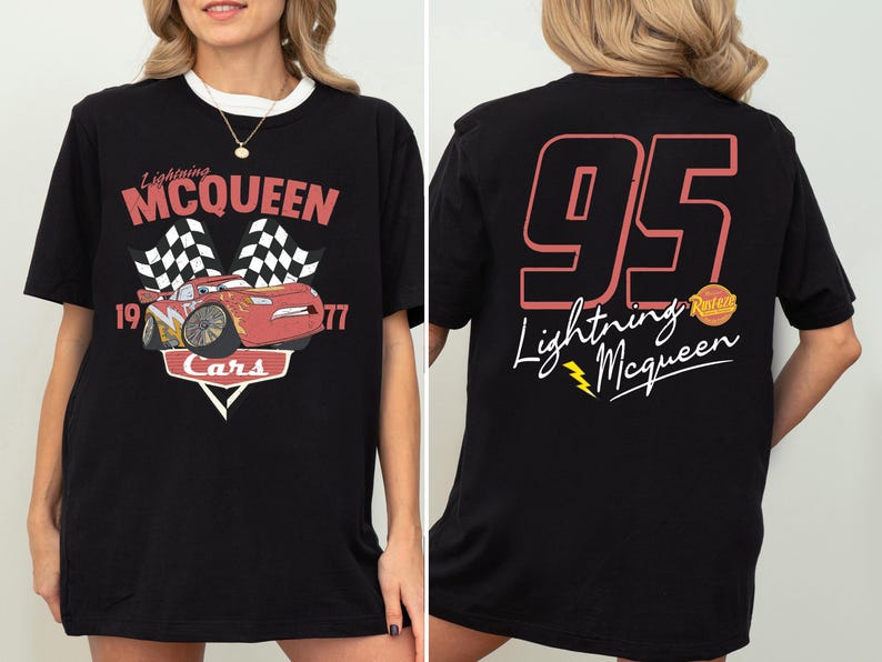 Lightning McQueen Cars Shirt, Pixar McQueen 95 T-shirt, Piston Cup Champion Tee, Retro Cars Land Sweatshirt, land Boys Vacation Crewneck