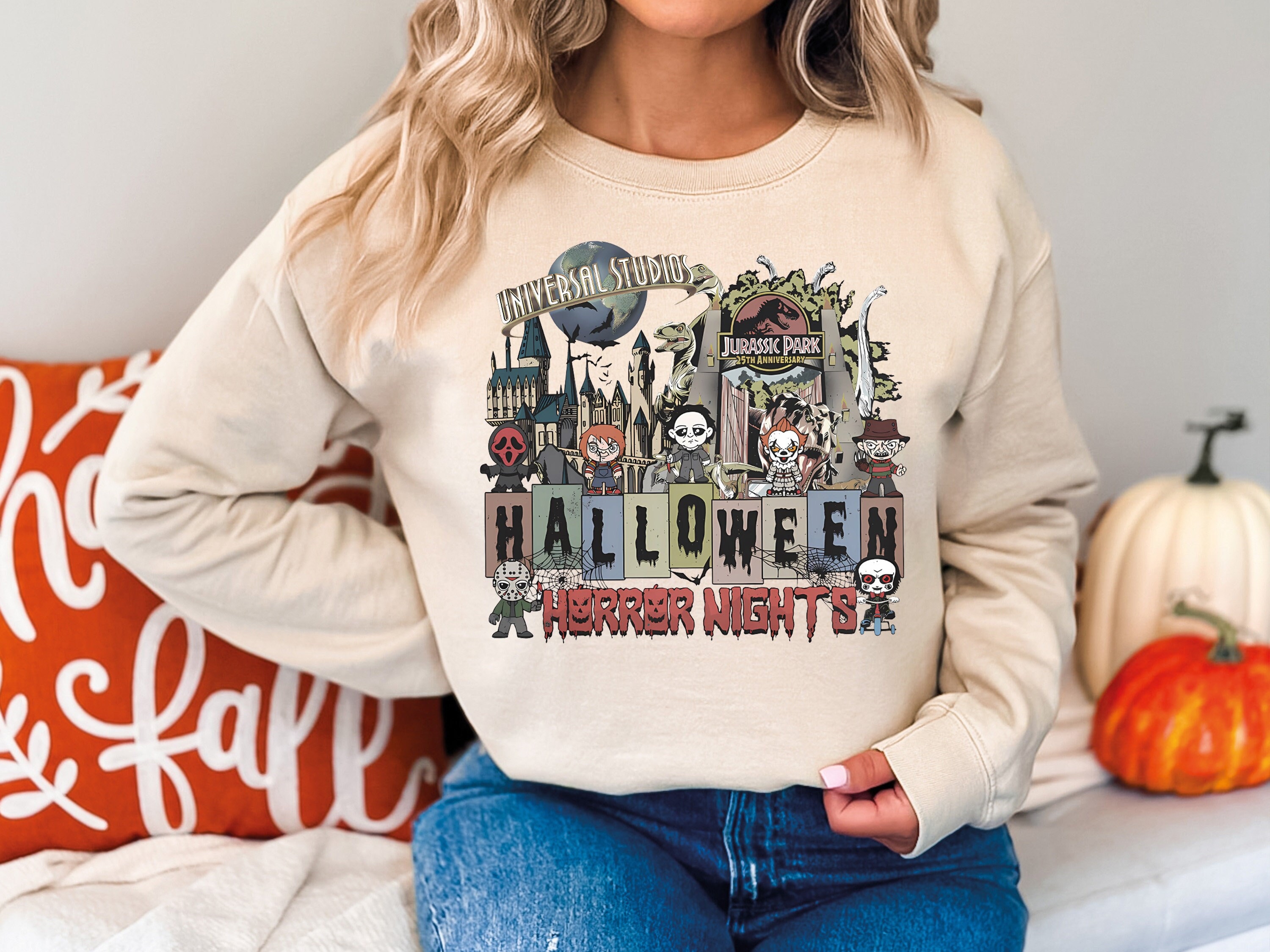 Halloween Universal Studios Shirt, Disney Horror Nights T-Shirt, Disneyland Family Vacation Shirt, Jurassic Park Universal Studios Scary Tee