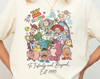 Chemise Land, T-shirt aventure Pixar Toy Friends, T-shirt Infinity Beyond, sweat-shirt Land assorti, col rond Woody Jessie Buzz l'Éclair