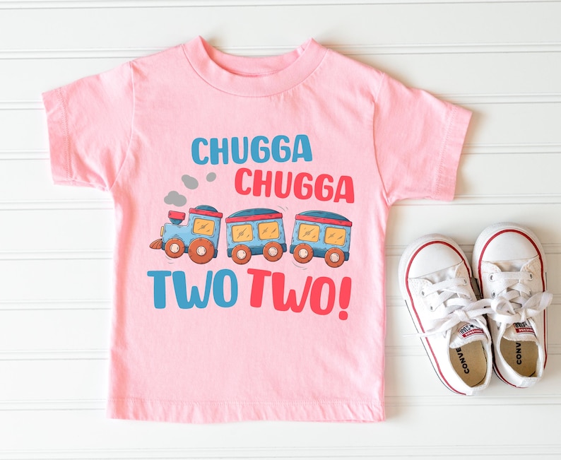 Chugga Chugga Two Two Shirt, Choo Choo Train Birthday Shirt, 2nd Birthday Shirt, Birthday Boy Shirt, Birthday Gift Tee, Birthday Toddler Tee