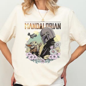 Disney Mandalorian Baby Yoda Floral Shirt, Star Wars Grogu Shirt, This is The Way Shirt, Galaxy's Edge Shirt, Disneyland Vacation Shirt