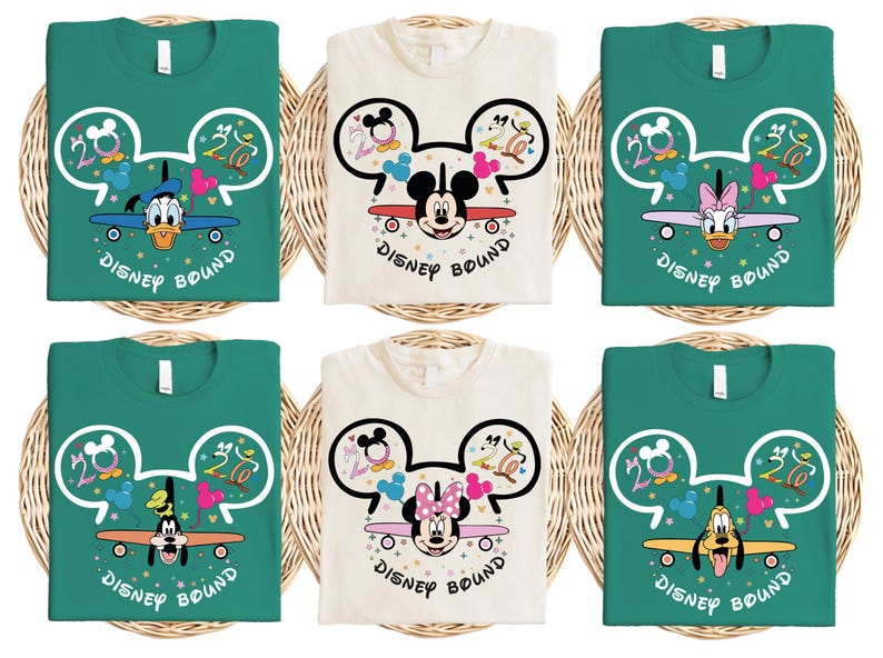 Disney Bound Shirt, Mickey Friends Plane Shirts, Disney Mickey Shirt, Disneyland Family Trip 2026 Shirt, WDW Disney Group Matching Tee