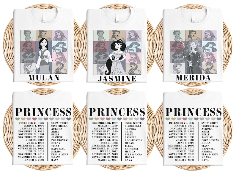 Disney Princess Vacation Shirt, Disneyland Girls Trip Shirt, Princess Elsa Anna Tee, Princess Belle Ariel Tee, Princess Rapunzel Aurora Tee