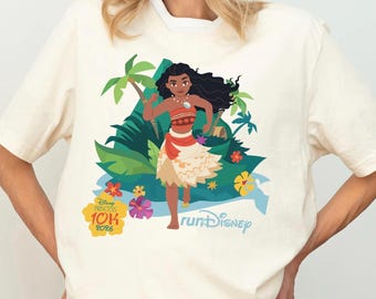 Princess Moana Half Marathon Weekend Shirt,  Moana 10K Miles T-shirt, WDW Marathon 2026 Tee, Girl Runner Tee, Every Mile Is Magic Sweatshirt